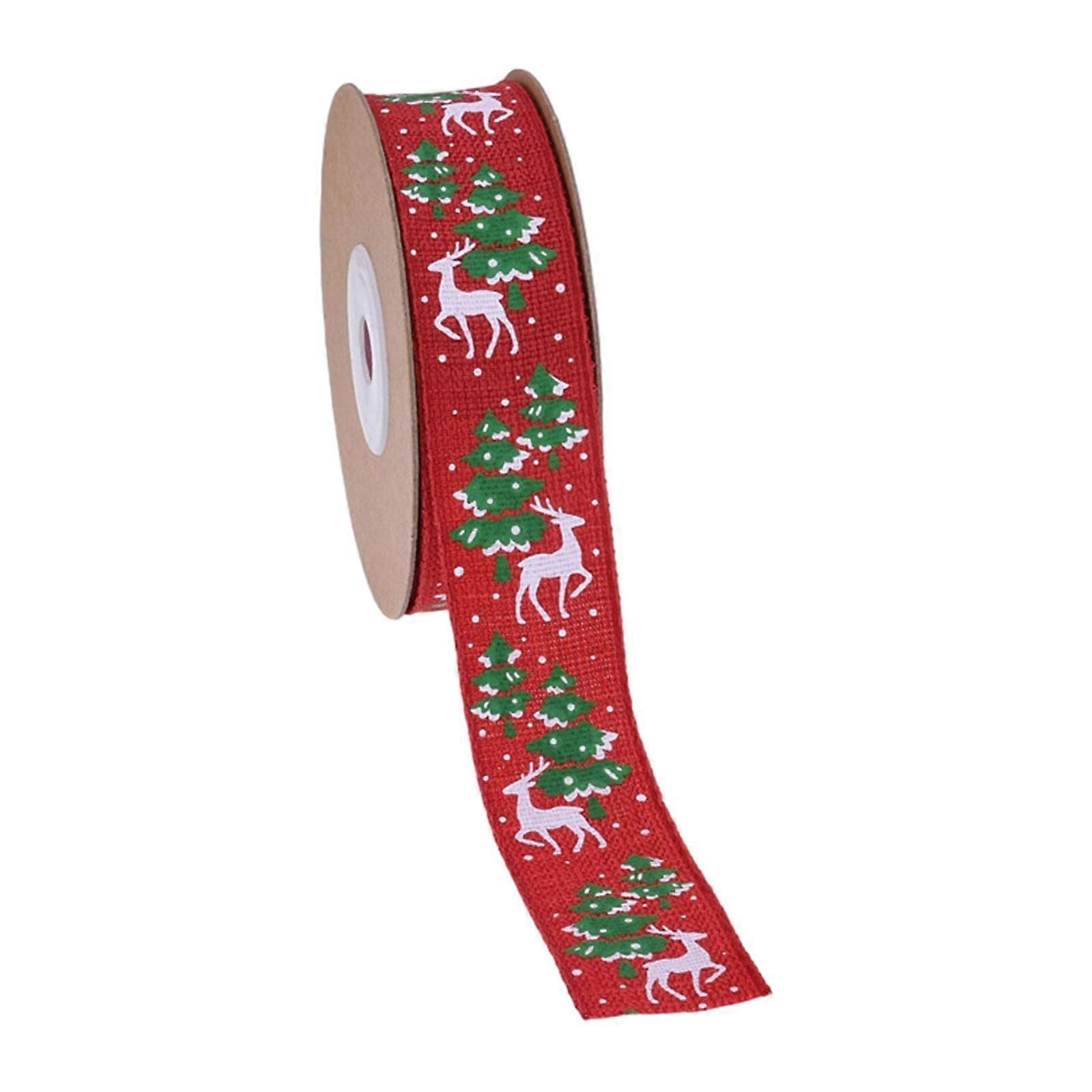 Christmas Ribbons Christmas Tree Ribbon DIY Decoration Crafts Xmas Ribbons Gifts Red