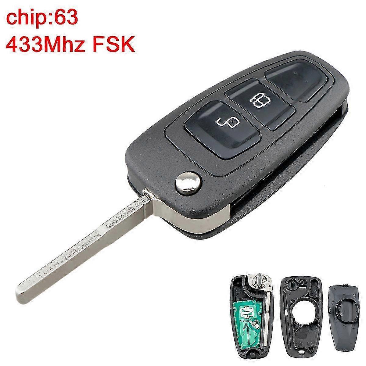 433MHz 5WK50166 AB39-15K601-DA Key Fob Keyless Entry Remote Replacement Fit Compatible with Compatib