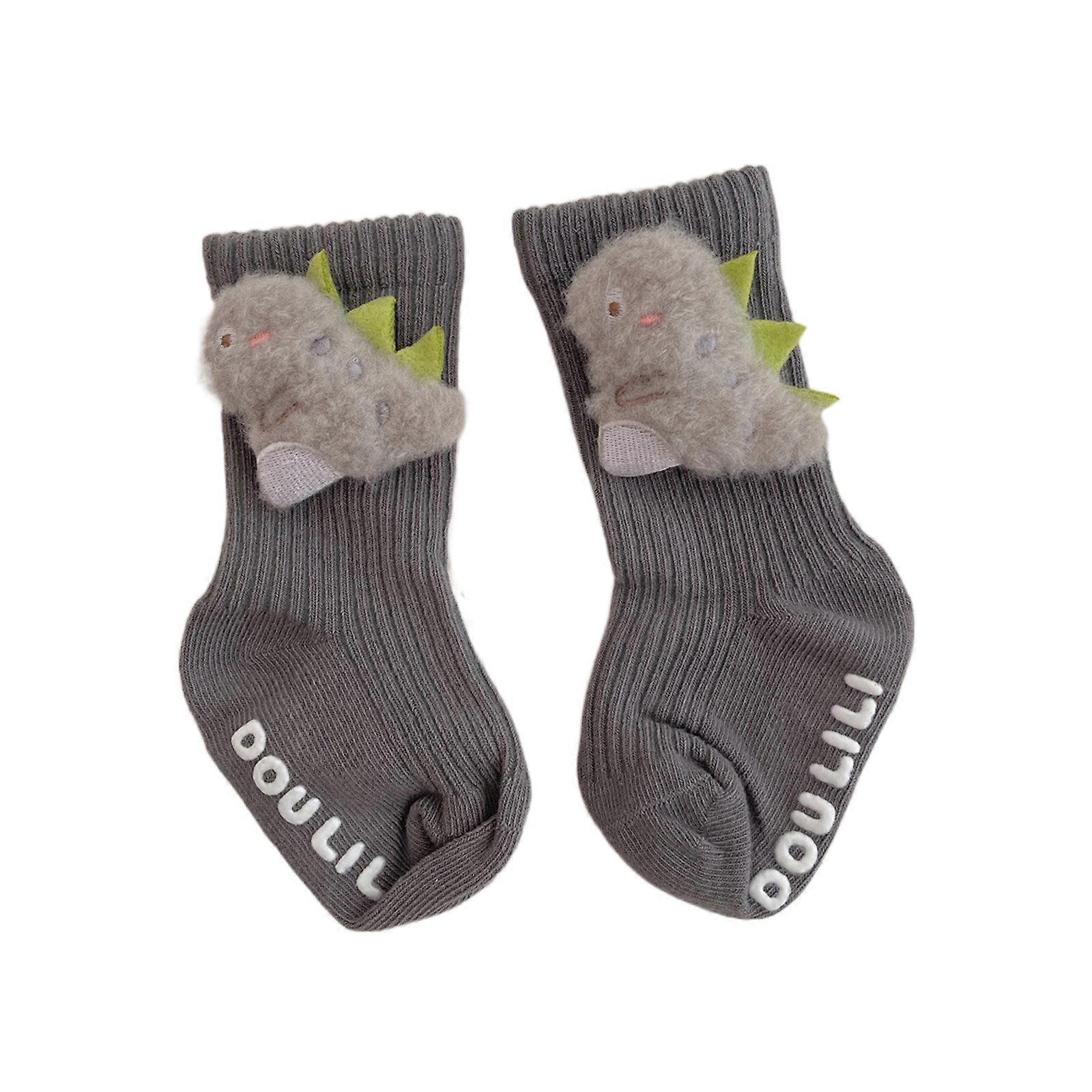 جوارب أرضية قطنية ناعمة للأطفال غير قابلة للانزلاق جوارب لطيفة الكرتون الركبة تنفس جوارب الخريف الشتوية 0-1Y جوارب فضفاضة للرضع