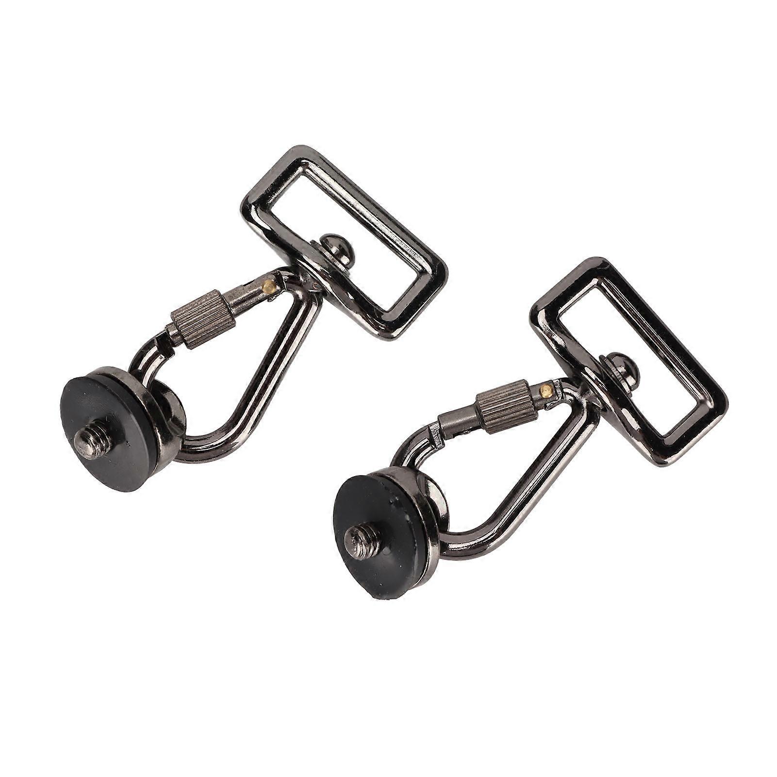 Quick Install Camera Strap Hook Set with 1/4" Screw Adapter & Non-Slip Rubber Pad