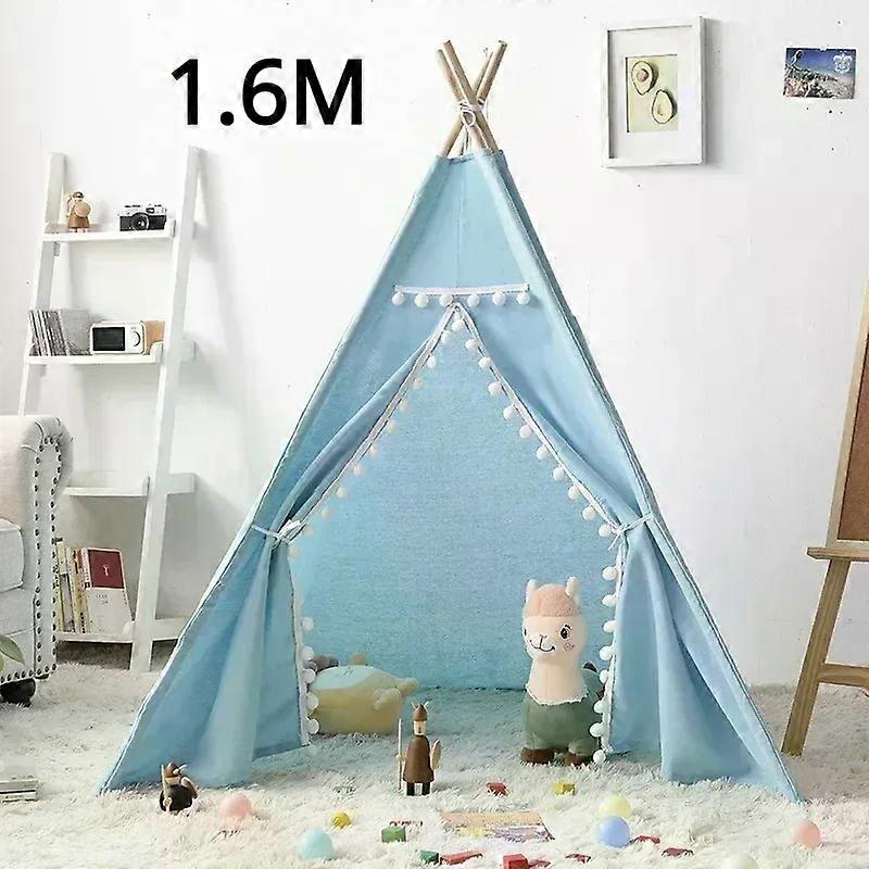 con 1.6M Tenda Portatile Per Bambini Play House per Bambini Tenda Cabana Tipi Infantil Baby Teepee Tende Castello LED Luci / Tappeto / Decorazione