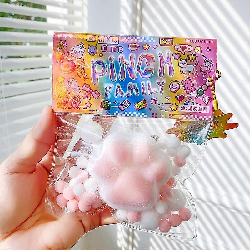 1Pc Soft Sticky Stress Relief Relax Toys Squeeze Cat Paw Toys Decompressing And Pinching Cat Paw Slow Rebound Toys