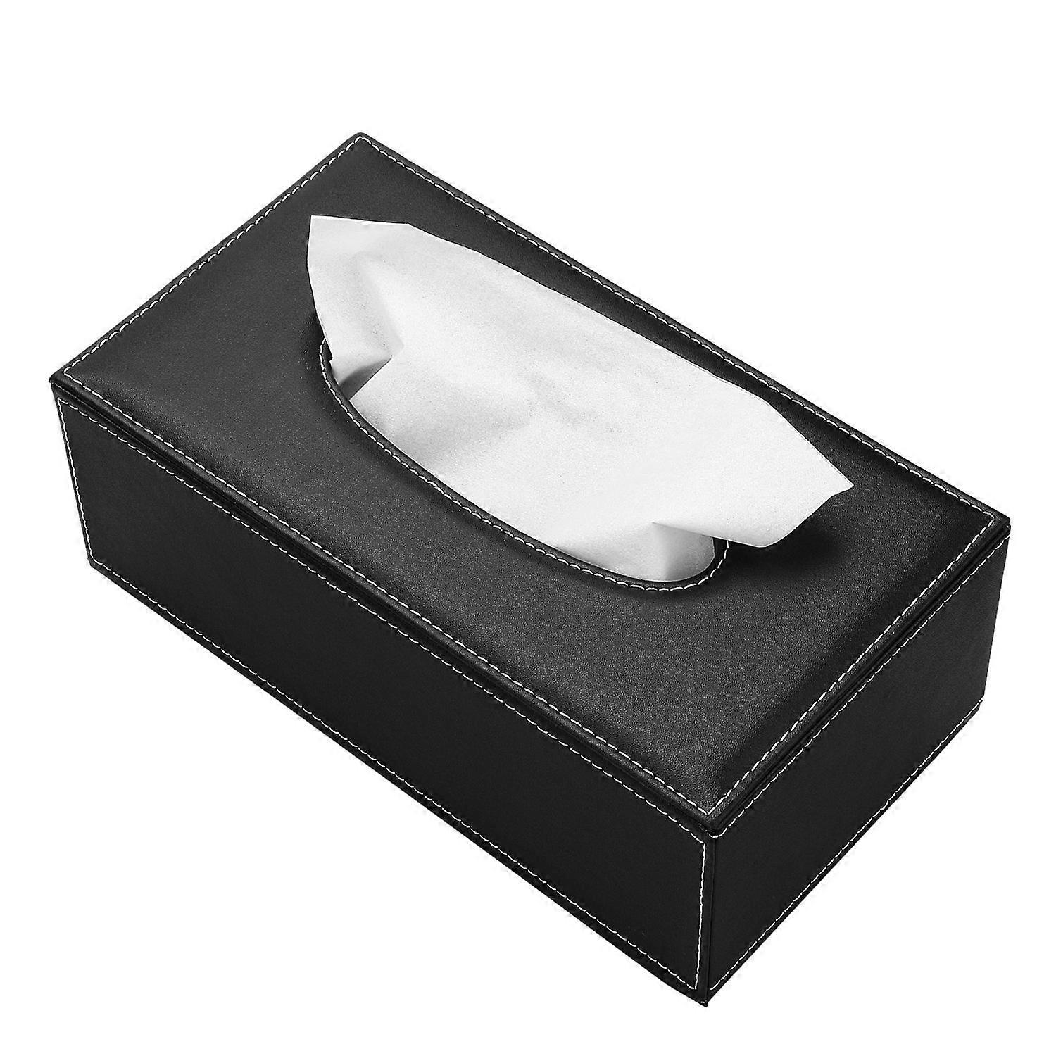 Rectangular PU Leather Tissue Box Cover for Bathroom and Home Decoration, Modern Design, Soft Touch, Durable Material