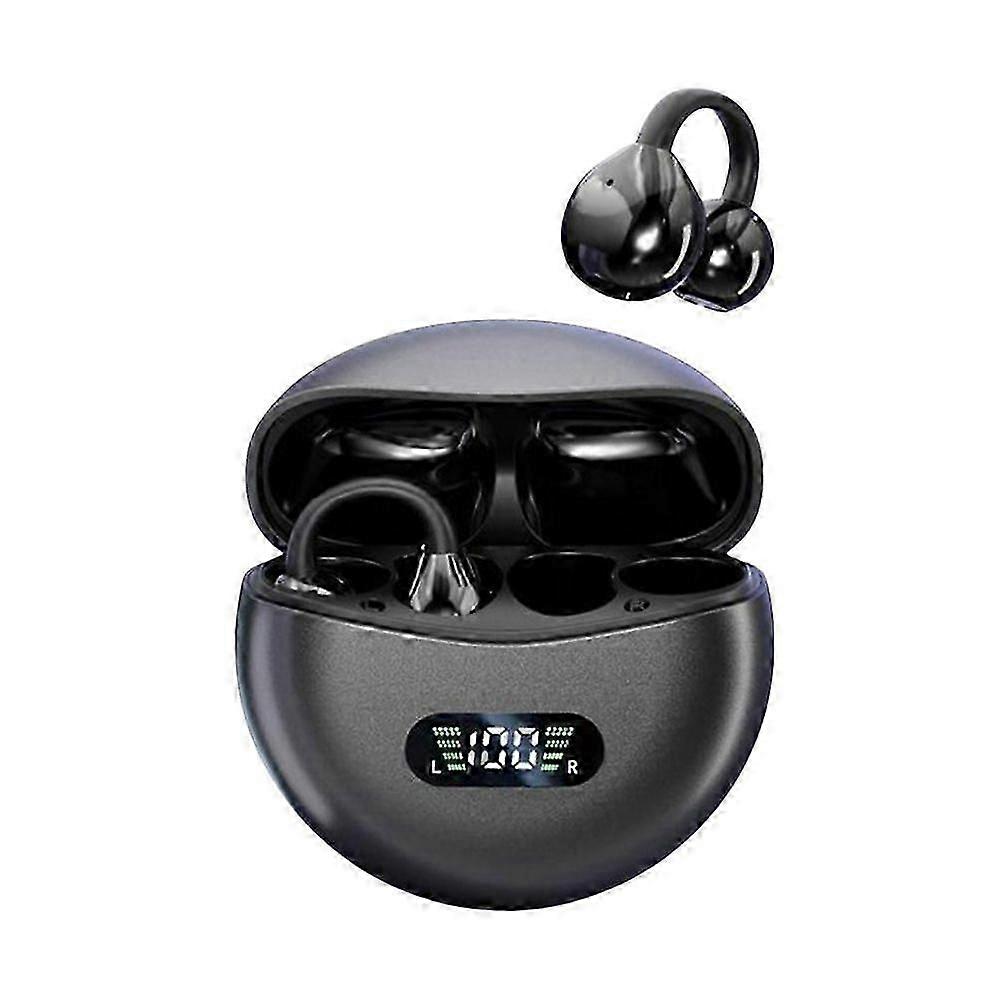 Wireless Bone Conduction HIFI Bluetooth 5.4 Earbuds Clip On Ear w/ Mic