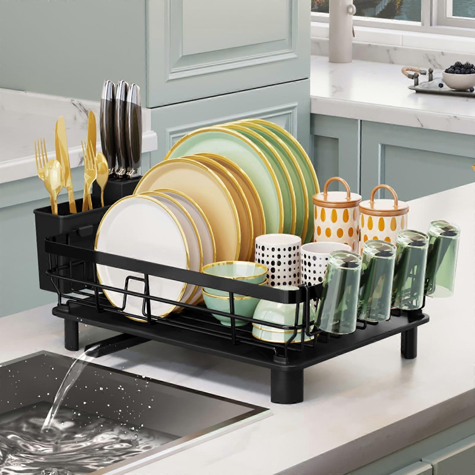 Rust-Proof Dish Drying Rack for Kitchen Counter Over The Sink
