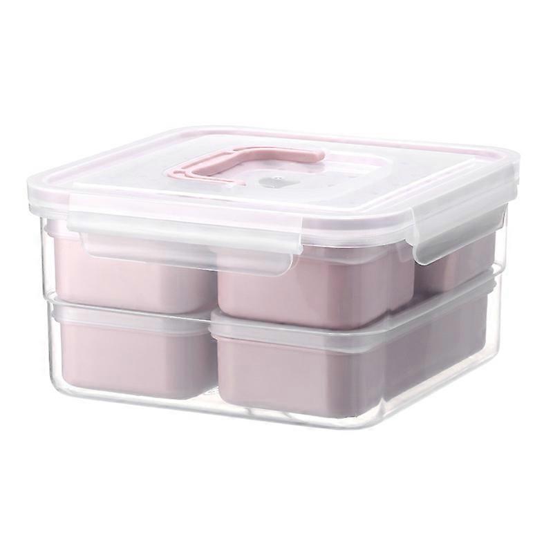 Pp Material Food Grade Leakproof Containers Set With Covers for Kitchen Snacks, 3-Compartment Crisper Boxes, BPA-Free
