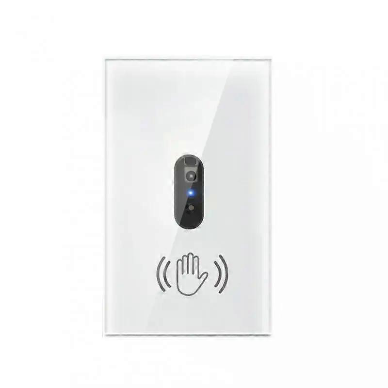 Smart Wall Light Switch Infrare IR Sensor No Needed Touch EU US 220V 110V 10A Glass Screen Panel Electrical Power On Off Lamp
