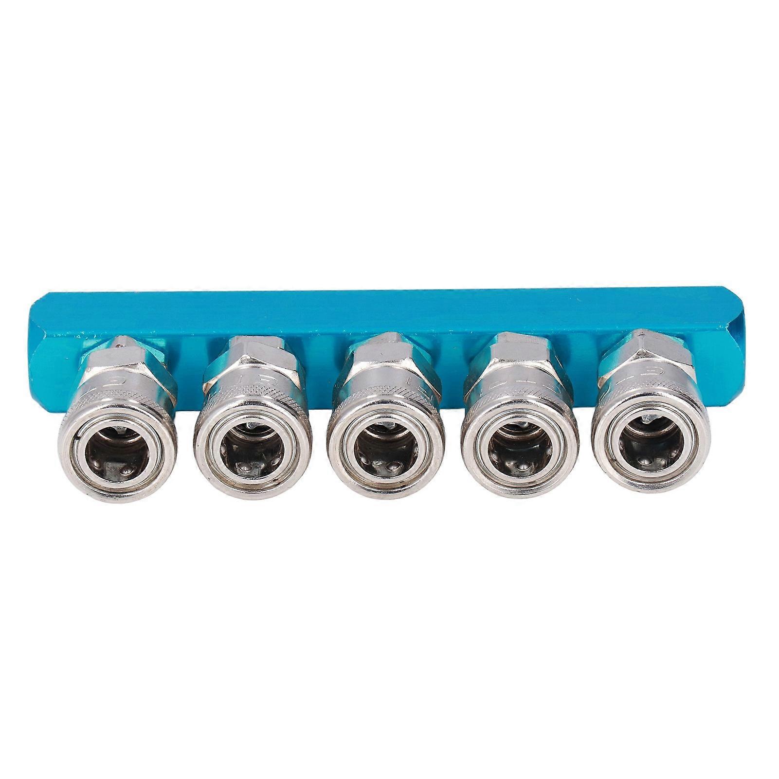 G1/4 Air Distribution Block Straight Air Hose Splitter Pneumatic Manifold with ConnectorSML-5