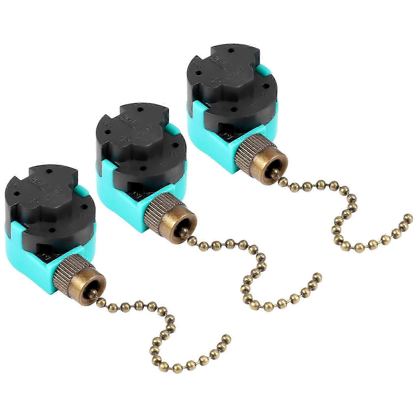 Ceiling Fan Switch 3 Speed 4 Wire ZE-268S6 Replacement Pull Chain Control for Universal Fans