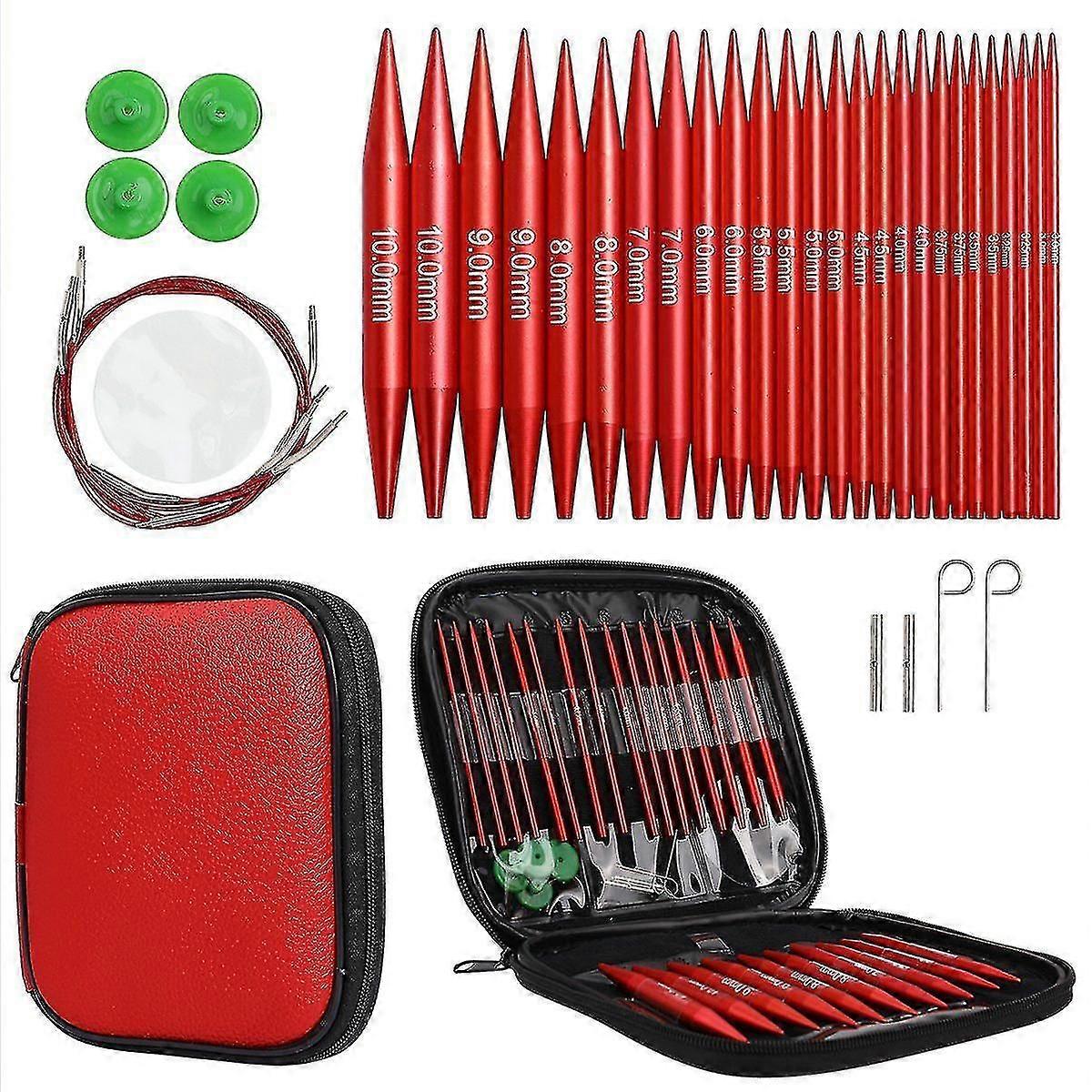 Circular Knitting Needles Set Interchangeable Crochet Needles