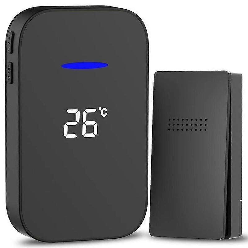 C302B One to One Home Wireless Doorbell Temperature Digital Display Remote Control Elderly Pager