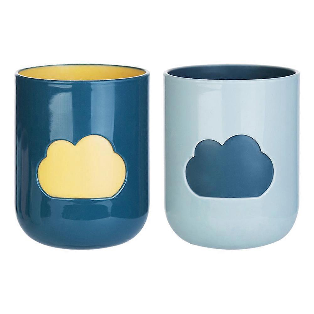 Toothbrush Cups Unbreakable Bathroom Cute Cloud Pattern Toothbrush Mugs
