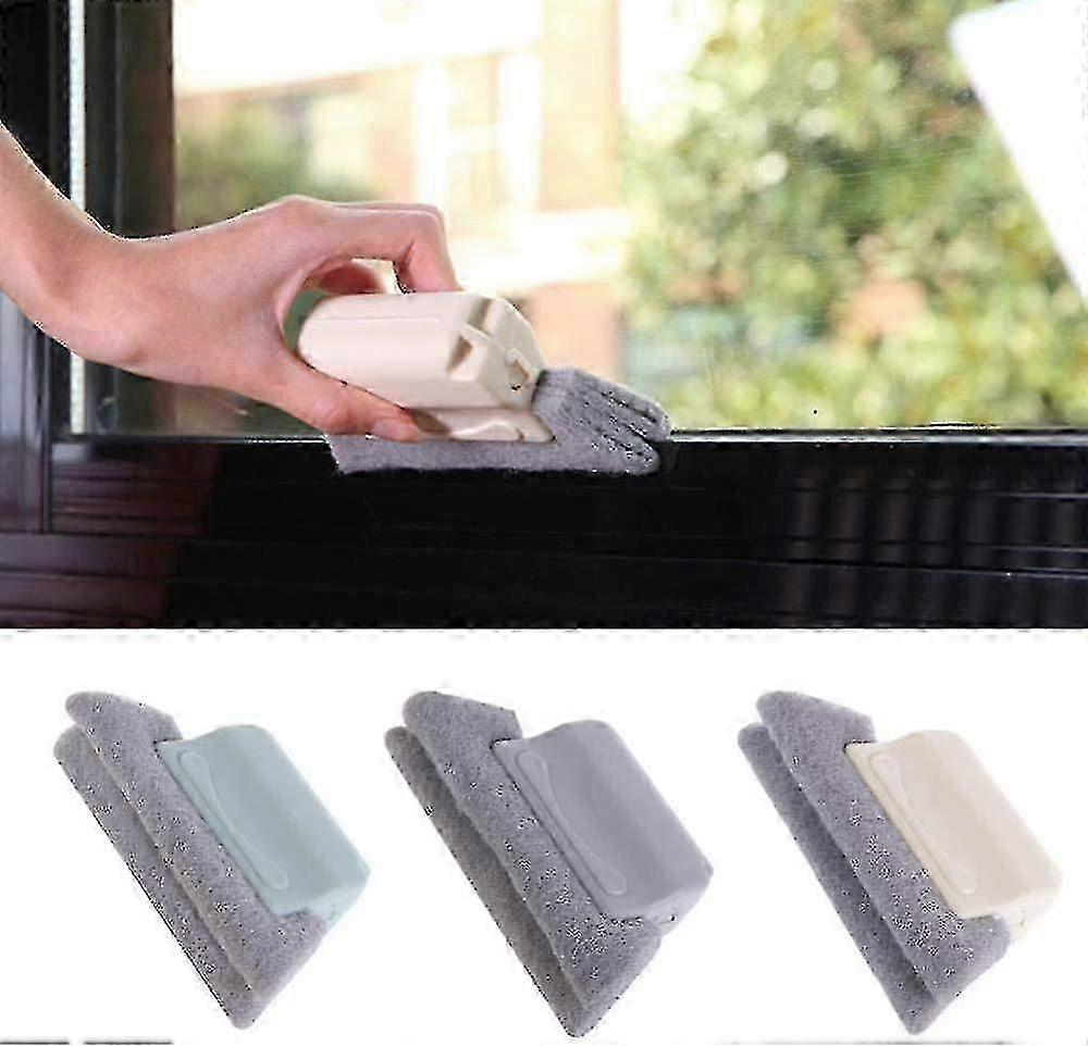 3pcs Window Door Rail Cleaning Brush, Gap Groove Slide Kit