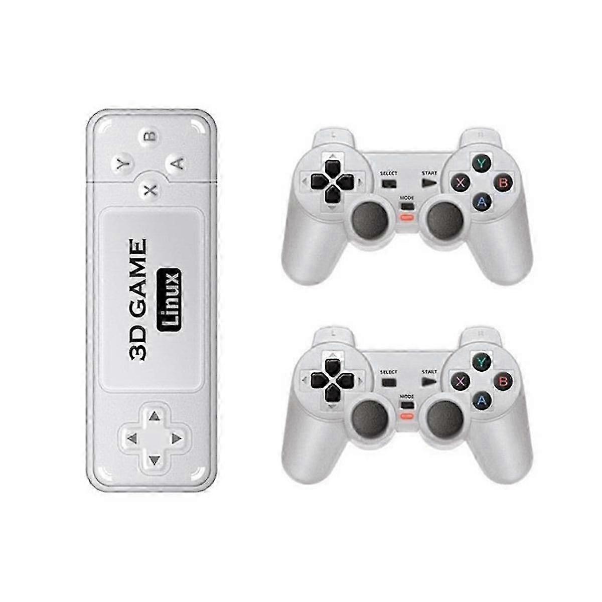 Y6 Game Console Home Video 4K HD Game Stick 2.4G Wireless Dual Player Controller Media Player-128G