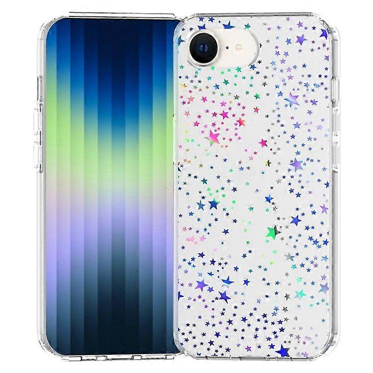 For iPhone 16e Case Laser Effect IMD PC + TPU Phone Back Cover