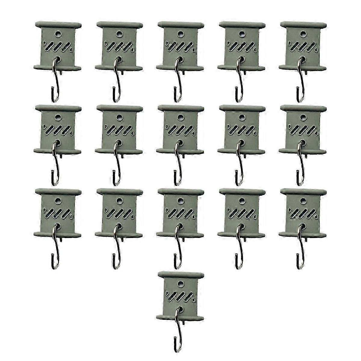 16Pcs RV Awning Hooks Cedarwood Rail Hangers for RV Caravan Camping Tent