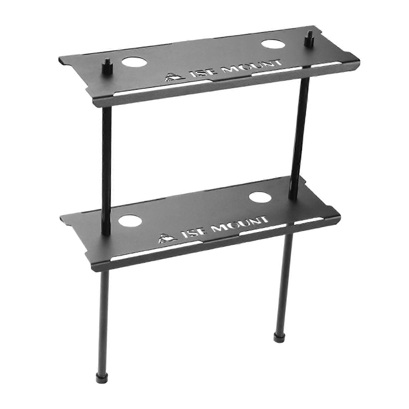 Portable Grill Tables Shelf Bracket Aluminum Metal for Double Layer