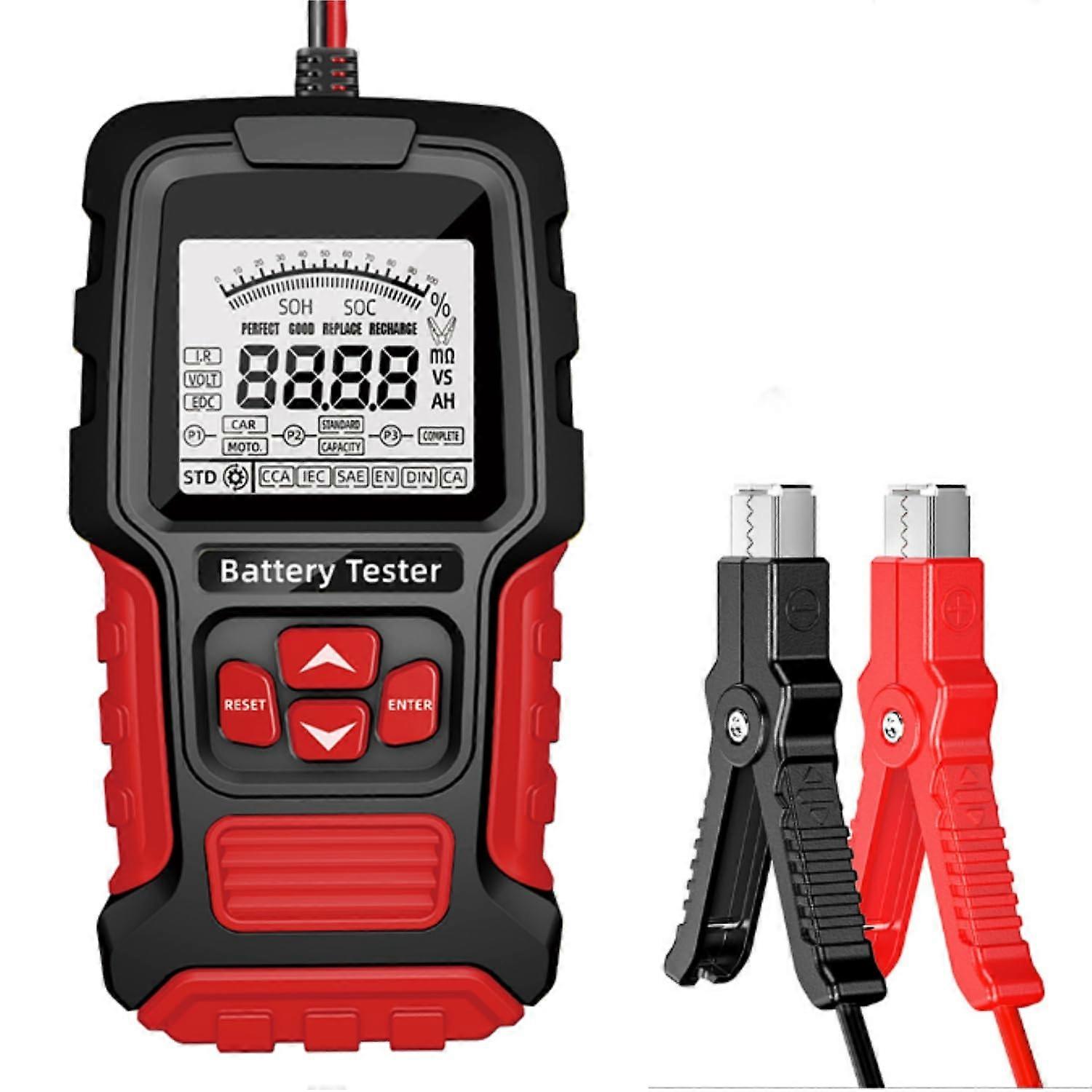 Car Battery Tester, 12V 24V, 3400AH, 402000CCA, Digital Automotive Battery Analyzer, Internal Resistance Tester
