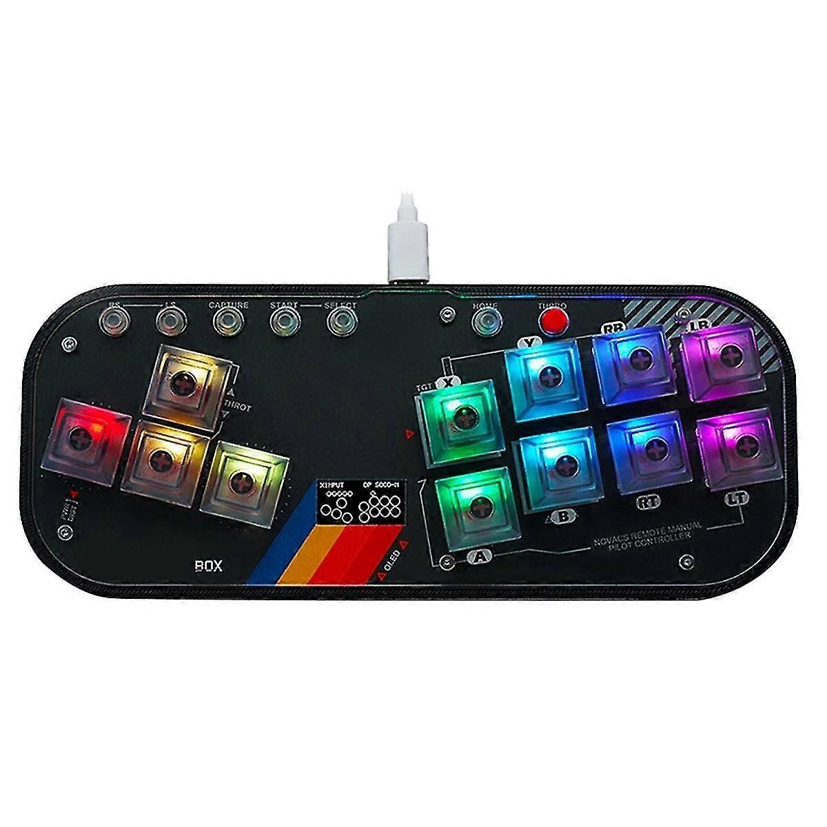 For Gaming Keyboard Fighting Gamepad Arcade Joystick for PC/Android/PS3//Switch with TURBO
