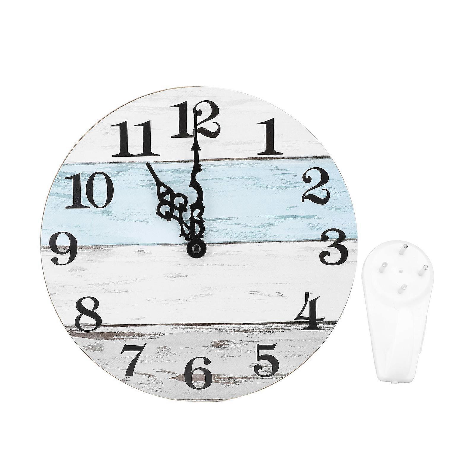 10 Inch MDF Wall Clock 3D Numeric Design Frameless Minimalist Style Silent Non-Ticking Quartz Movement Light Gre