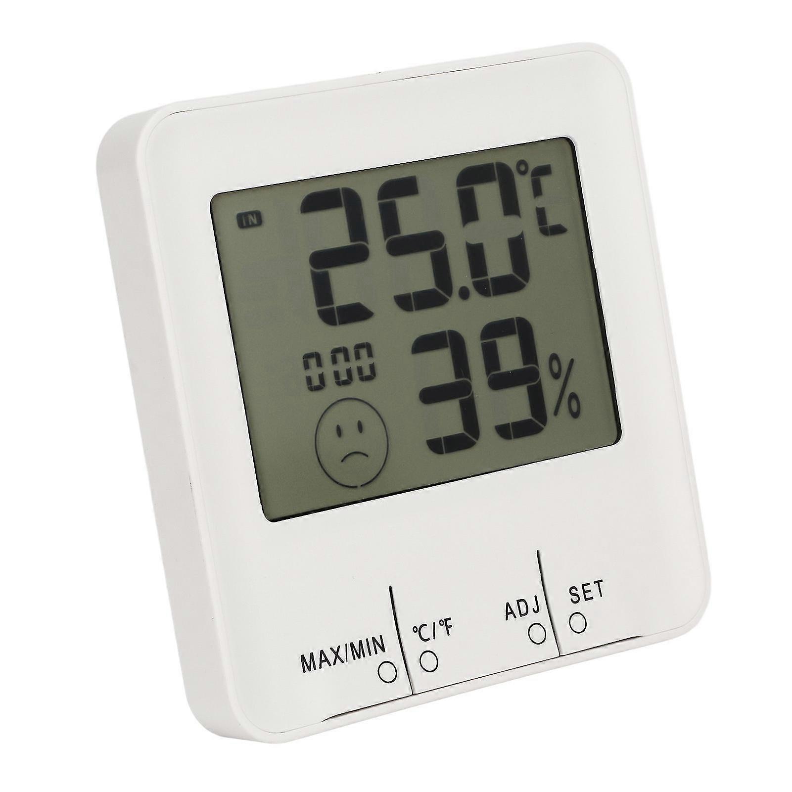 Thermometer Hygrometer Temperature Humidity Meter Digital Display Electric Clock for Home
