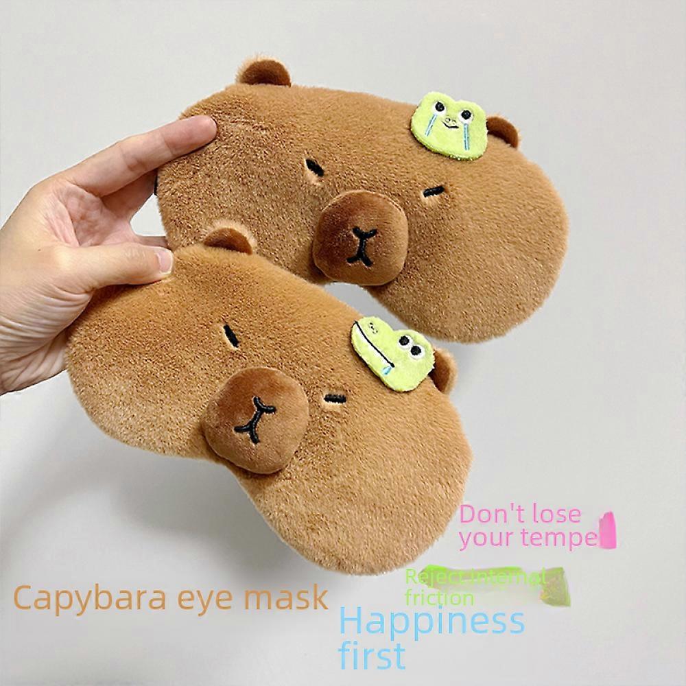 Kolmiulotteinen sarjakuva muhkea silmänaamio söpöt miehet ja naiset matkustavat jääpussi jääpakkaus uni silmänaamio opiskelijan lounastauko Silmänaamio