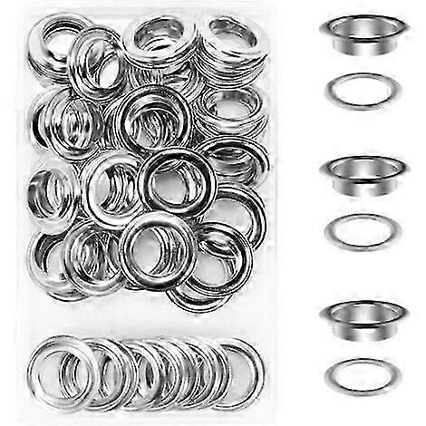 50pcs Oeillets Oeillets Ensembles Oeillets 20Mm Oeillet Oeillet Kit Pour Toile Bâche Tente Réparation Argent