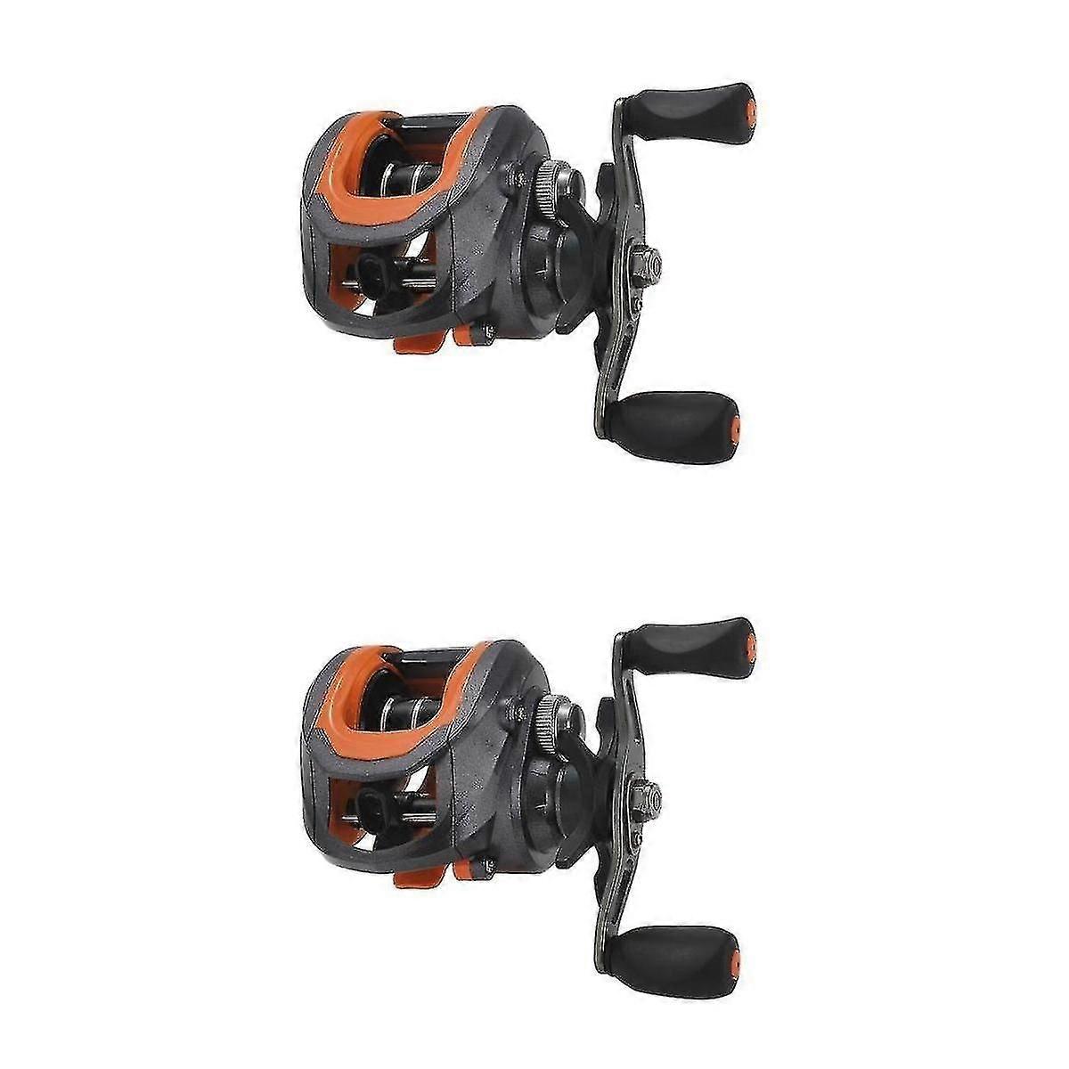 2pcs Long Casting Baitcasting Fishing Reel Low Profile Baitcaster Reels