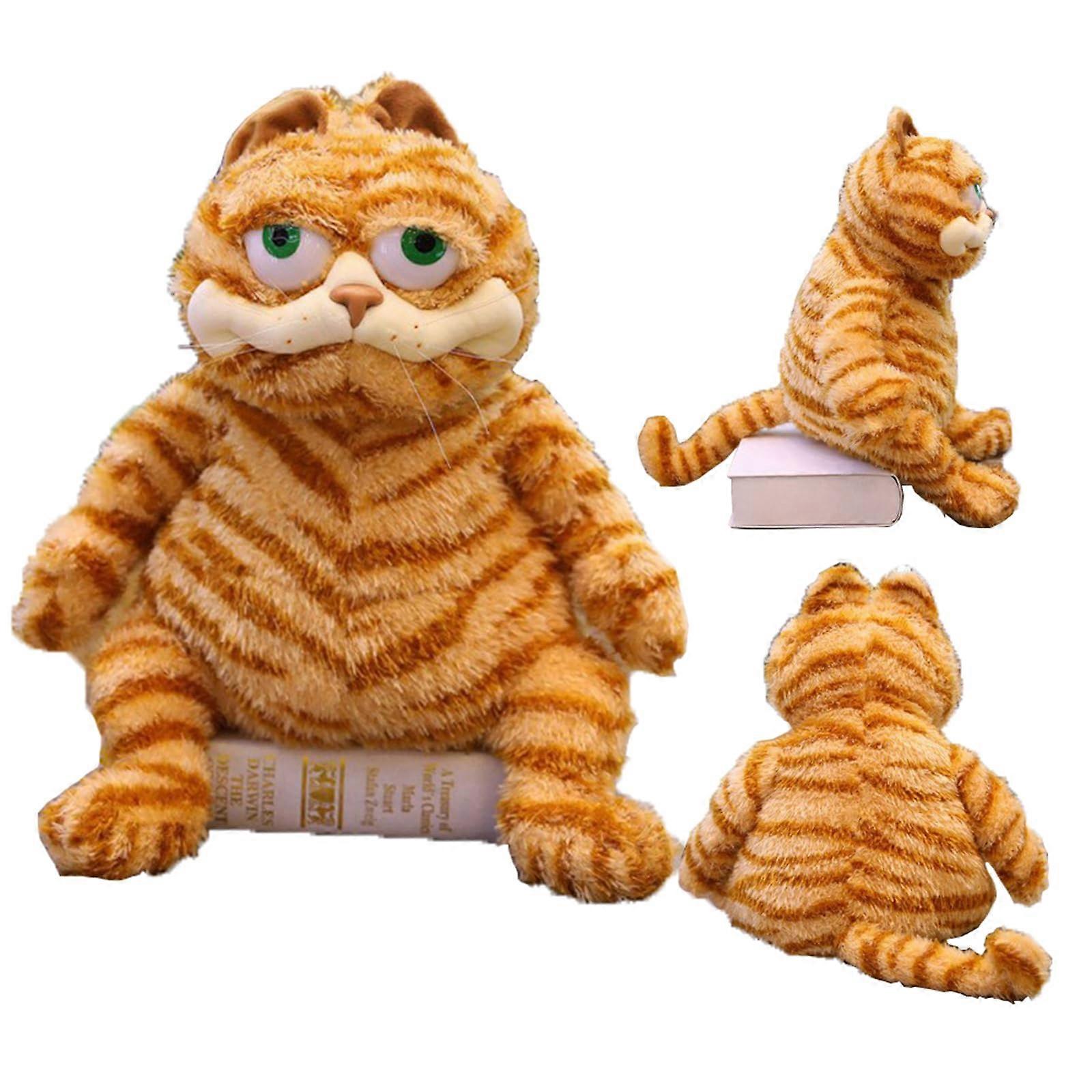 11.8 Inch Ugly Cat Plush Toy, Cute Lazy Yellow Fat Cat, Soft Stuffed Animal for Kids, Cartoon-Inspired Design
