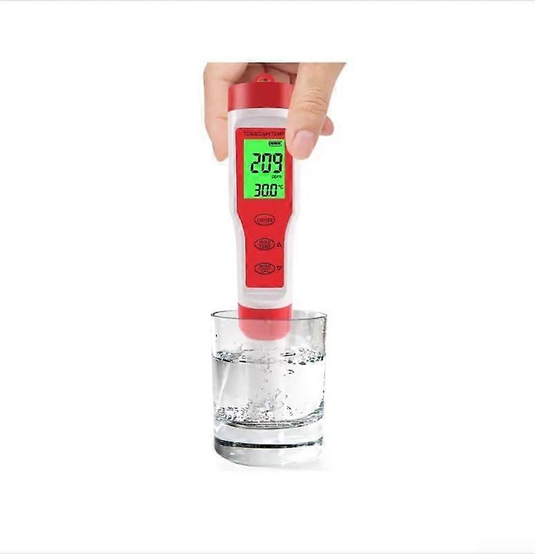 Water pH Meter 4 in 1 PH Temperature Tester Pen Tester for Home Brewing with Backlight