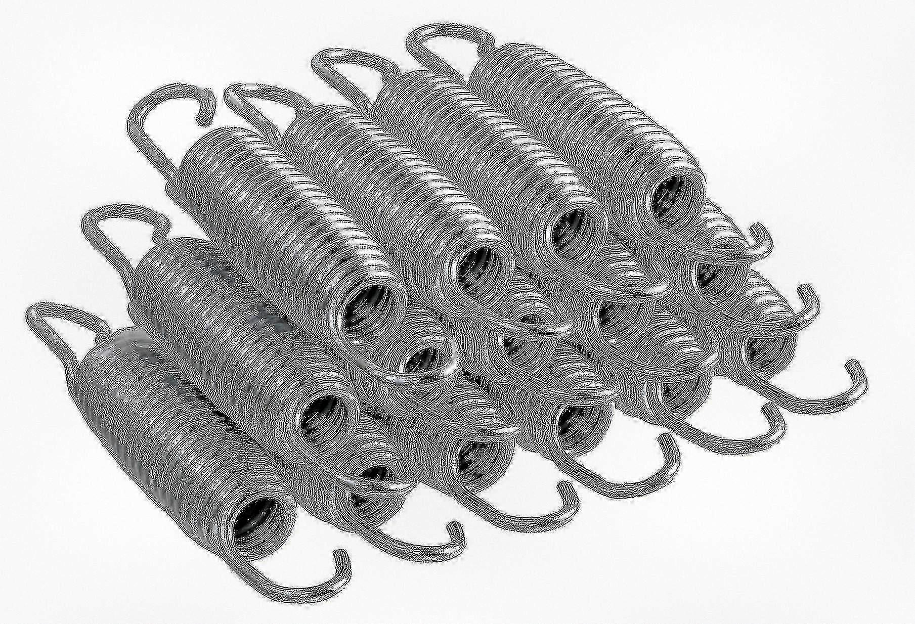 Set of 15 Heavy-Duty Galvanized Trampoline Replacement Springs, Available in Various Sizes for Compatibility with Certain Brands
