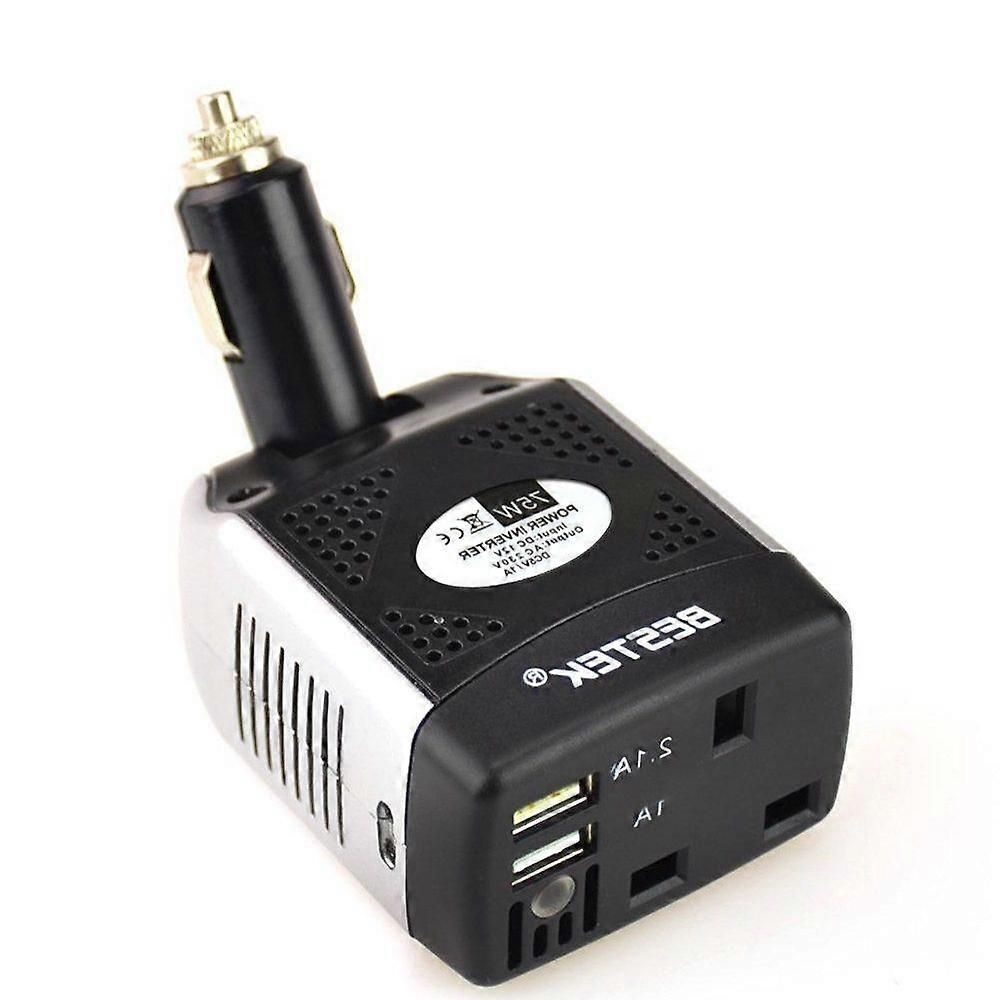 250 Volts Mixed Protected Multi-Socket Inverter Block and 5 Volts USB on Cigarette Lighter 75 Watts