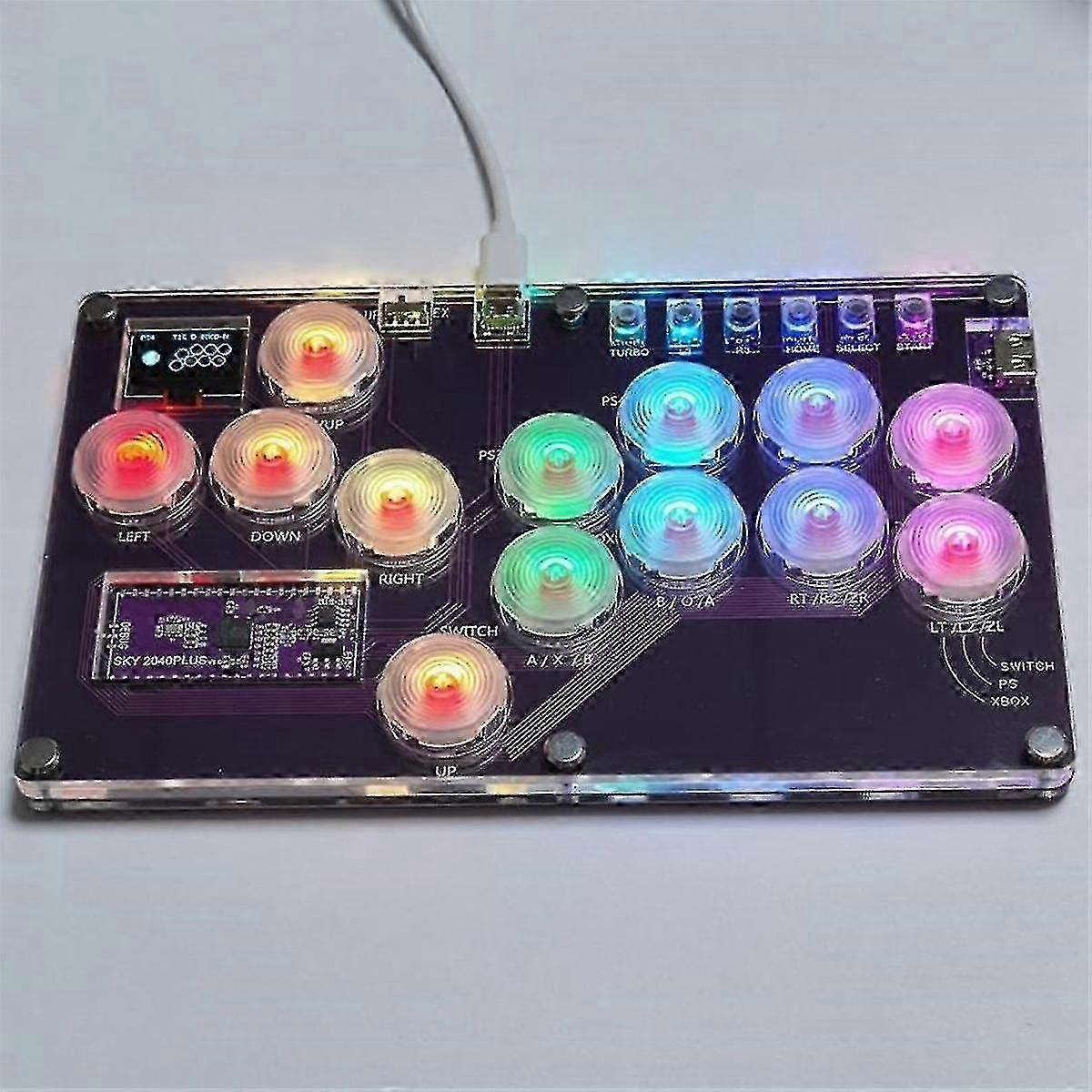 Fight Stick Arcade Joystick Hot-swap Encoder Controller Xinput/dinput Mini Hitbox Console For Pc/ns
