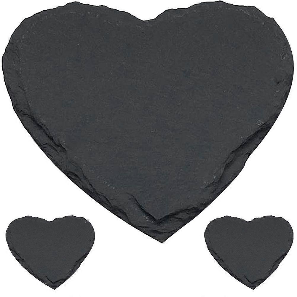 Heart Shaped Natural Serving Plates Set of 3 – Reusable, Easy to Clean Tableware for Desserts, Fruits, Snacks – Stylish Home Decor & Dining Accessory