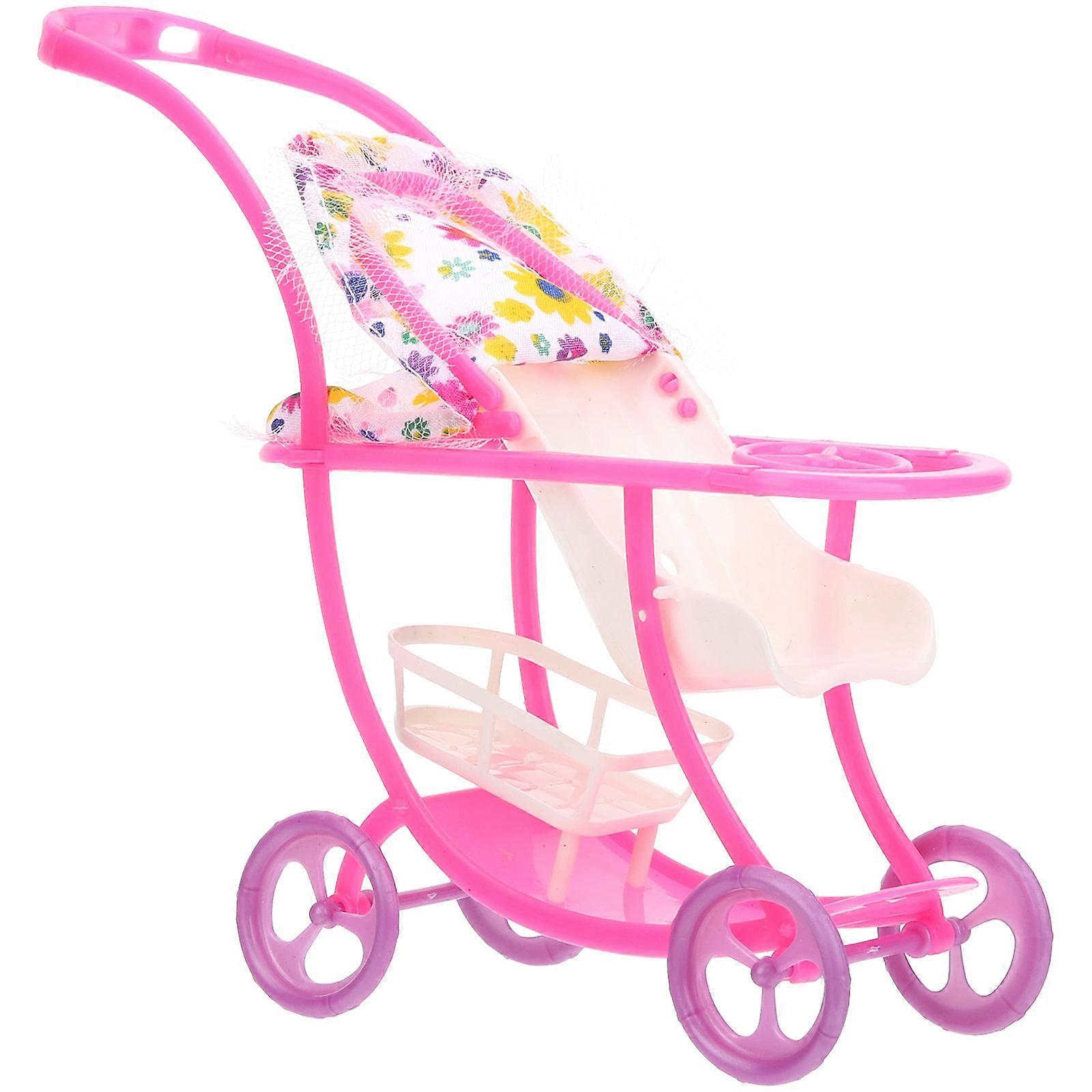 Portable Baby Stroller,Dollhouse Ornament Promoting Skill Development and Fun