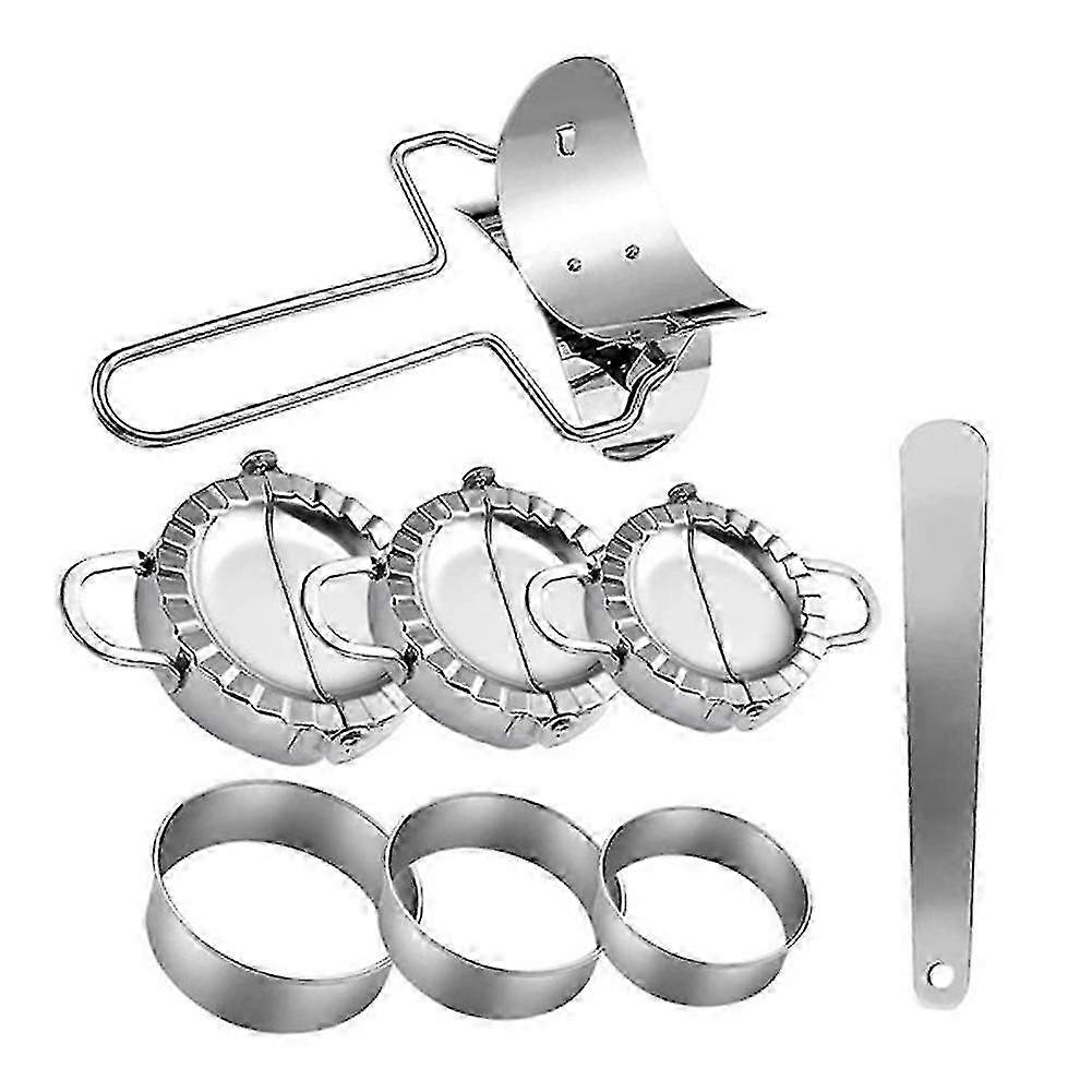 8-Piece Dumpling Maker Set for Wonton & Gyoza with Press Mold & Cutter