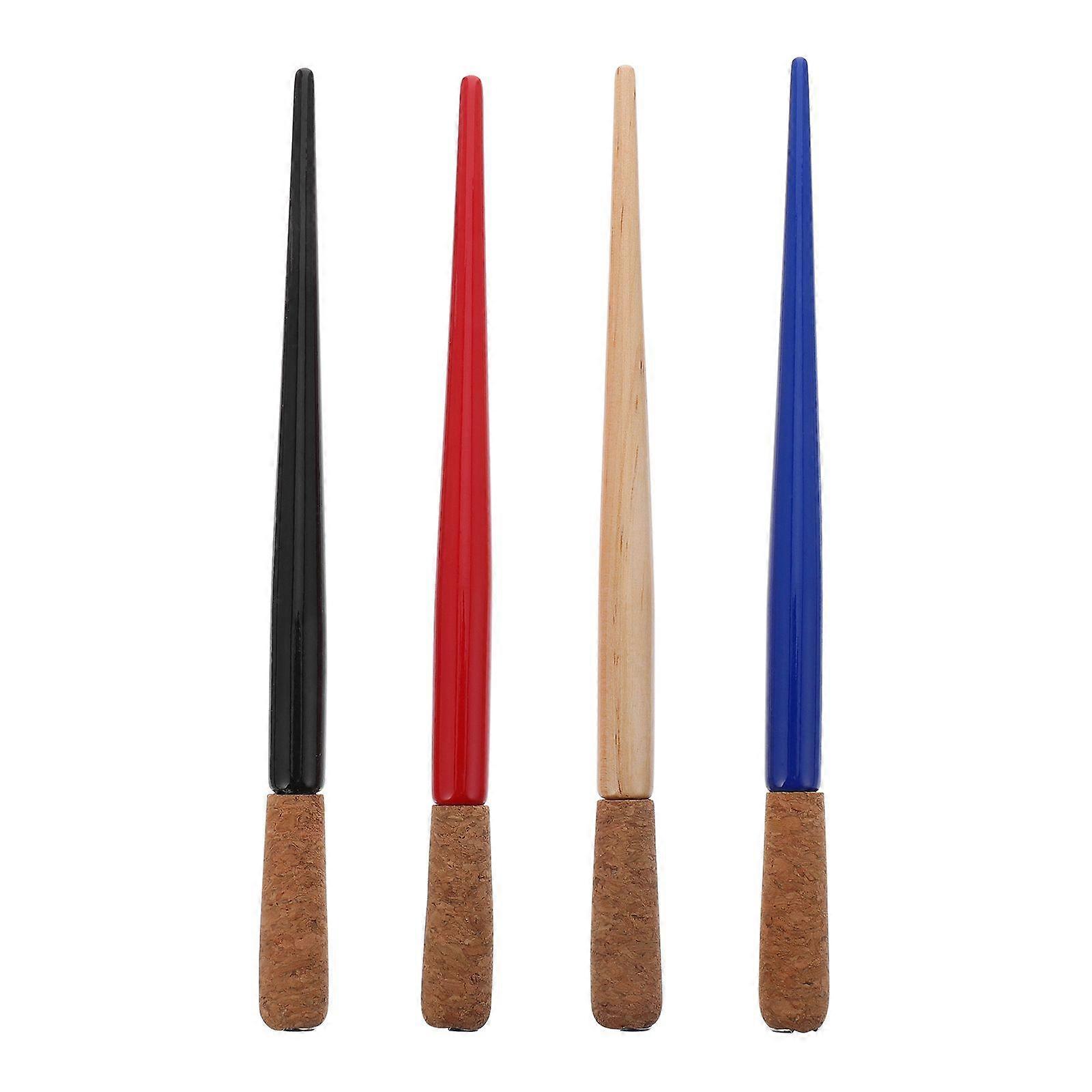 4pcs Comic Nib Holders Practical Wooden Dip Pen Nib Holder (Random Color)
