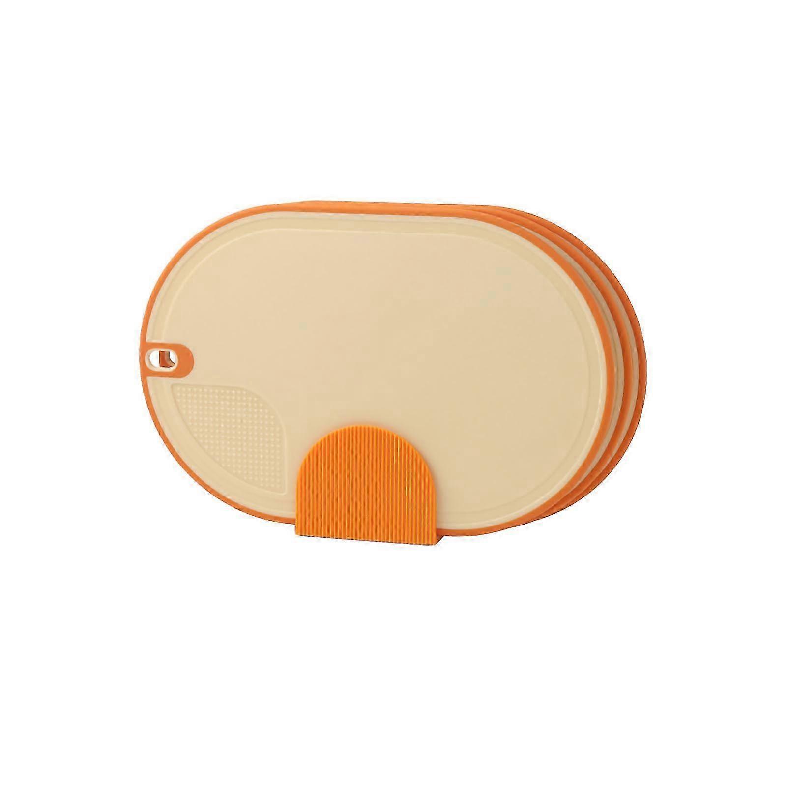 Non-Slip Double-Sided Plastic Cutting Board Set with Holder - 3pcs
