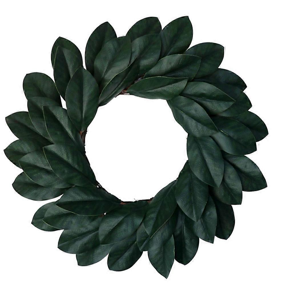 Artificial Magnolia Leaves Wreath Home Decoration Circular Shape Simple Elegant Style 50X50X2cm For Festive Atmosphere 1Set
