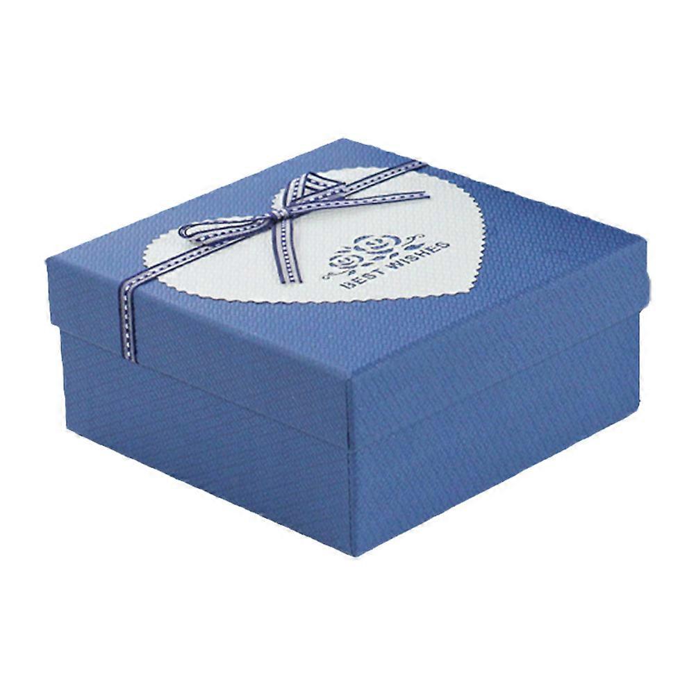Bowknot Box Container Elegant Design present Wrapping Box Blue 19x19x9cm For Gifting Occasions 1Set