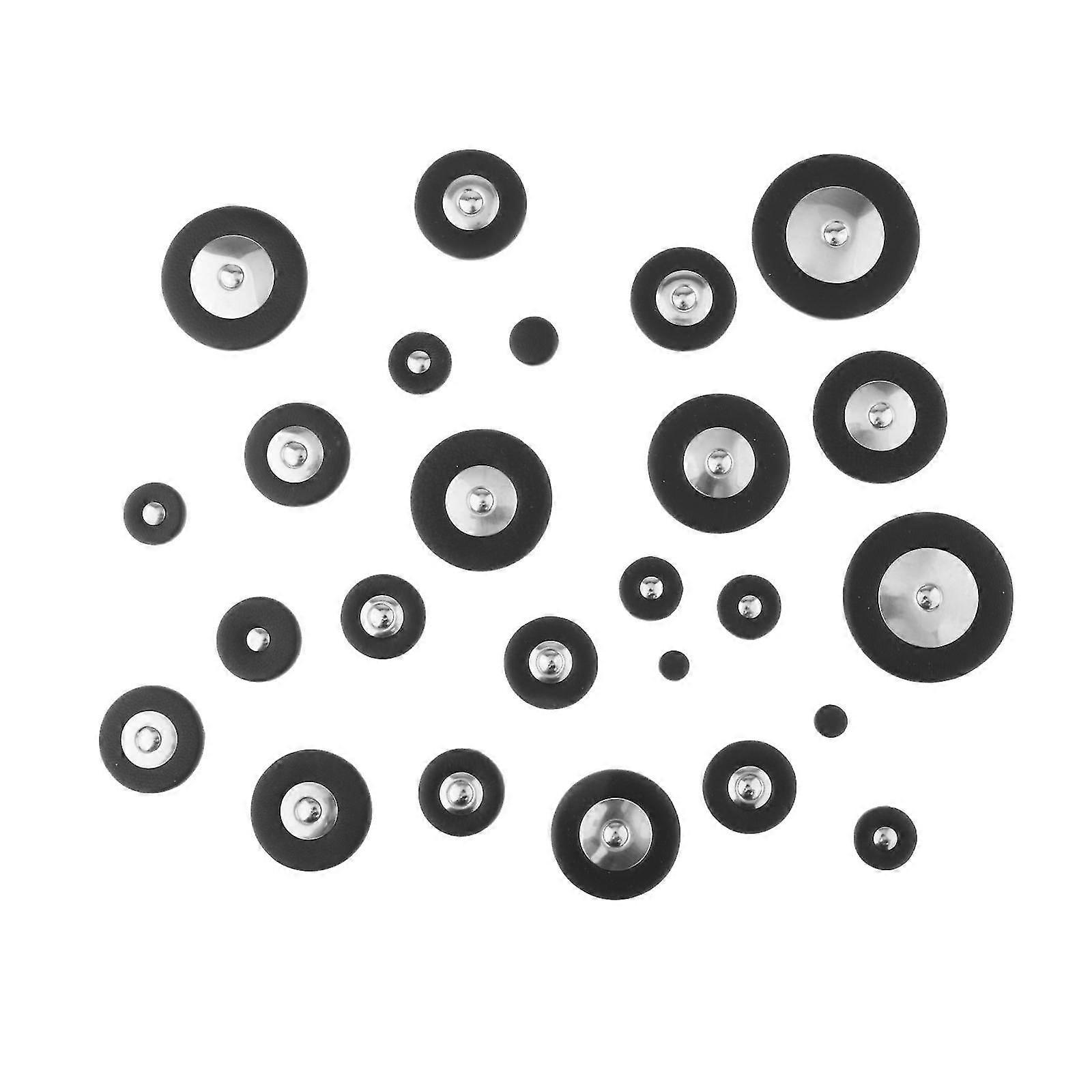 25 Pieces Universal PU Repair Tool Replacement Pads for Soprano and Alto Saxophones, Multiple Sizes Leather Pads for Saxophone