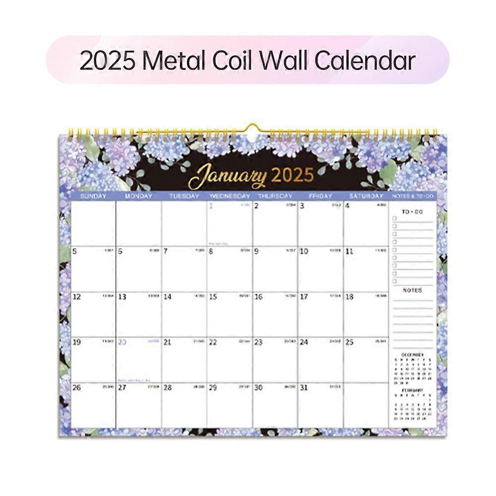 2025 Wall Calendar 12Months Hanging Calendar with Large Writing Blocks Suitable for Daily Monthly Daily Planner To Do List Agenda Schedule Organizer 
