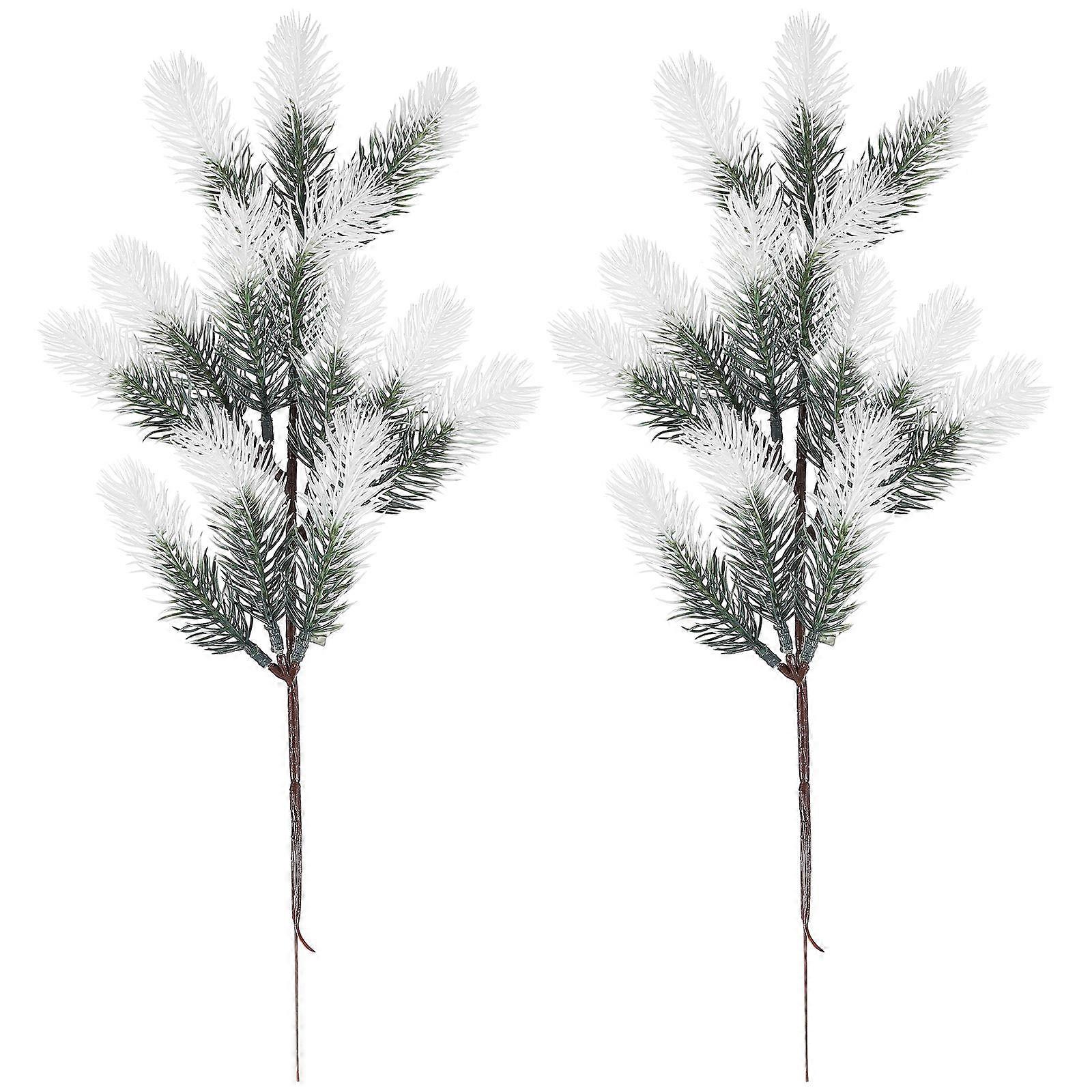 Artificial Pine Branches for Decoration Made of Premium Plastic 2Pcs Assorted Color
