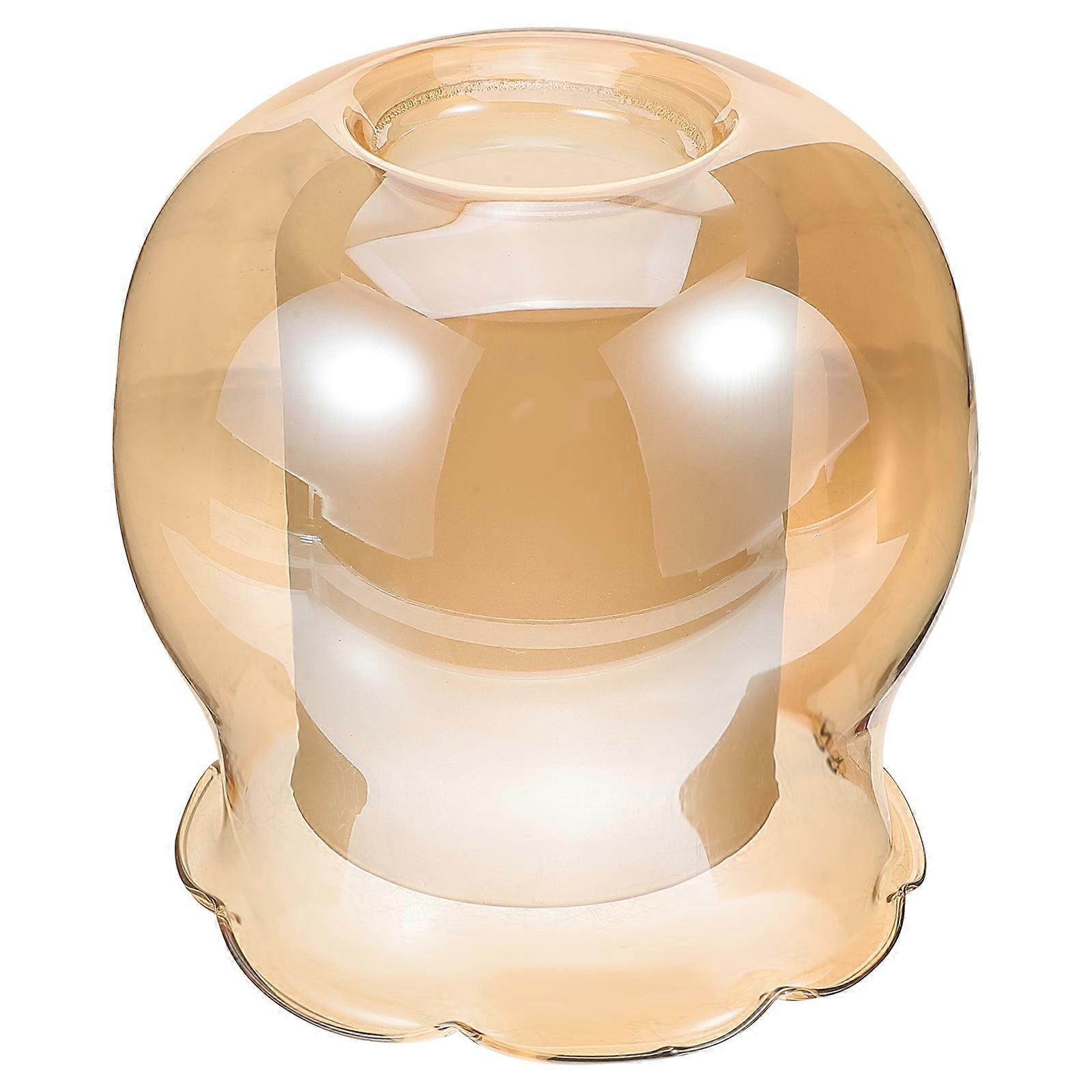 Wall Lamp Shade Replacement Glass Globe Cover Simple Design Amber 13.20X12.80X12.80CM Easy Installation 1Pcs