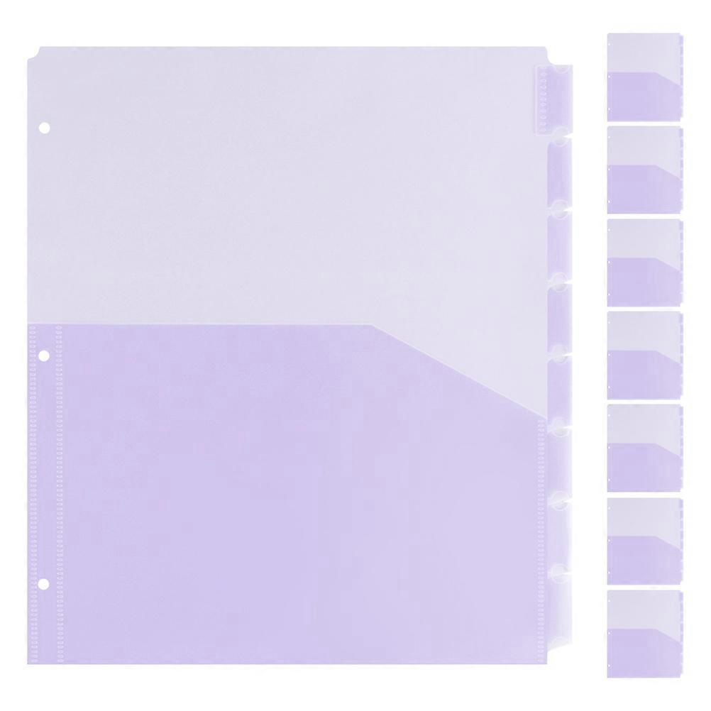 Document Insert Bag Binder Pockets Water Resistant 11.5X9.8X0.0in 8Pcs