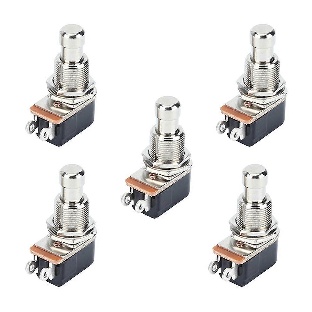 Guitar Pedal Button Toppers Multi Color Metal Electric Guitar Effects Pedal Buttons For Electric Bass 3.90x2.00x1.17cm 5Pcs