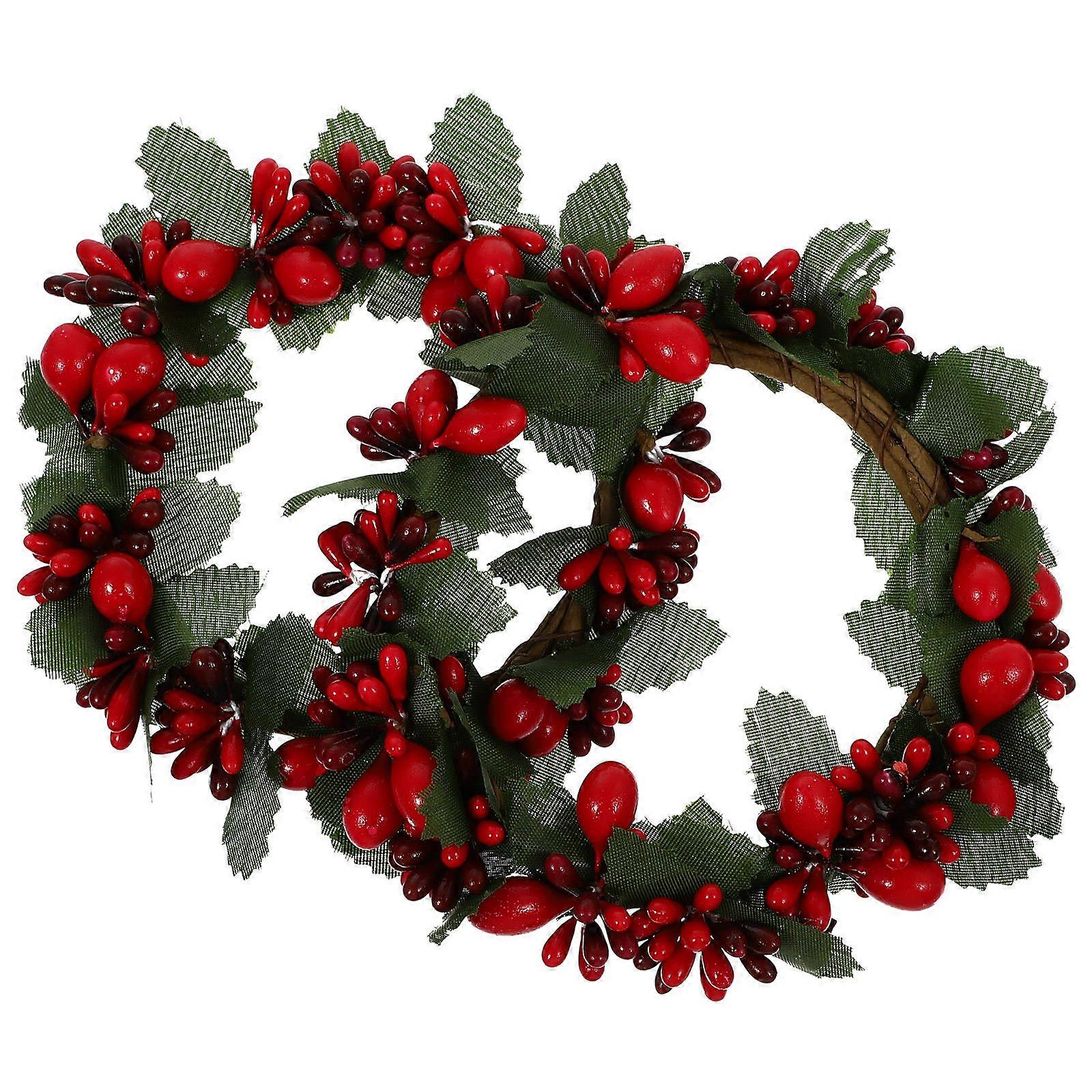 Christmas Wreath with Realistic Texture for Decor Made of Resin in Multi Color 2pcs