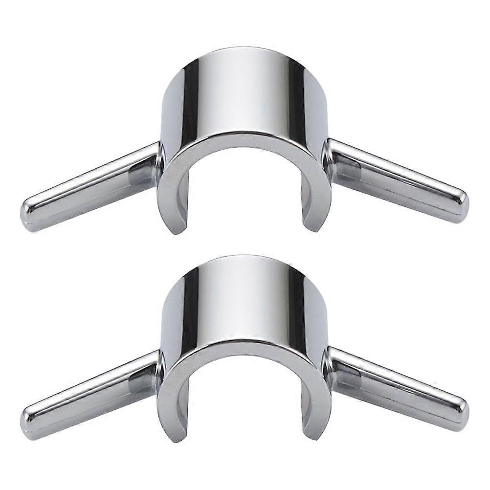 No Drill Bathroom Hook Shower Rod Towel Hook for Bathroom Use Silver 8.00X2.50X2.50CM Strong Clasp 2Pcs