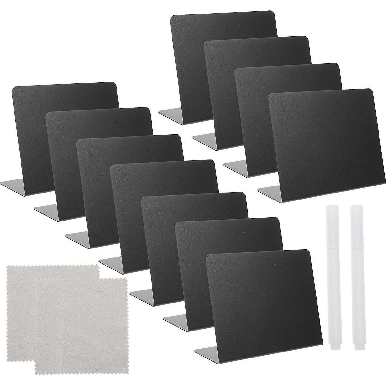 Mini Chalkboard Signs Set Birthday Party Tabletop Memo Board Simple Design Black 12.7X10cm Wipeable 1Set