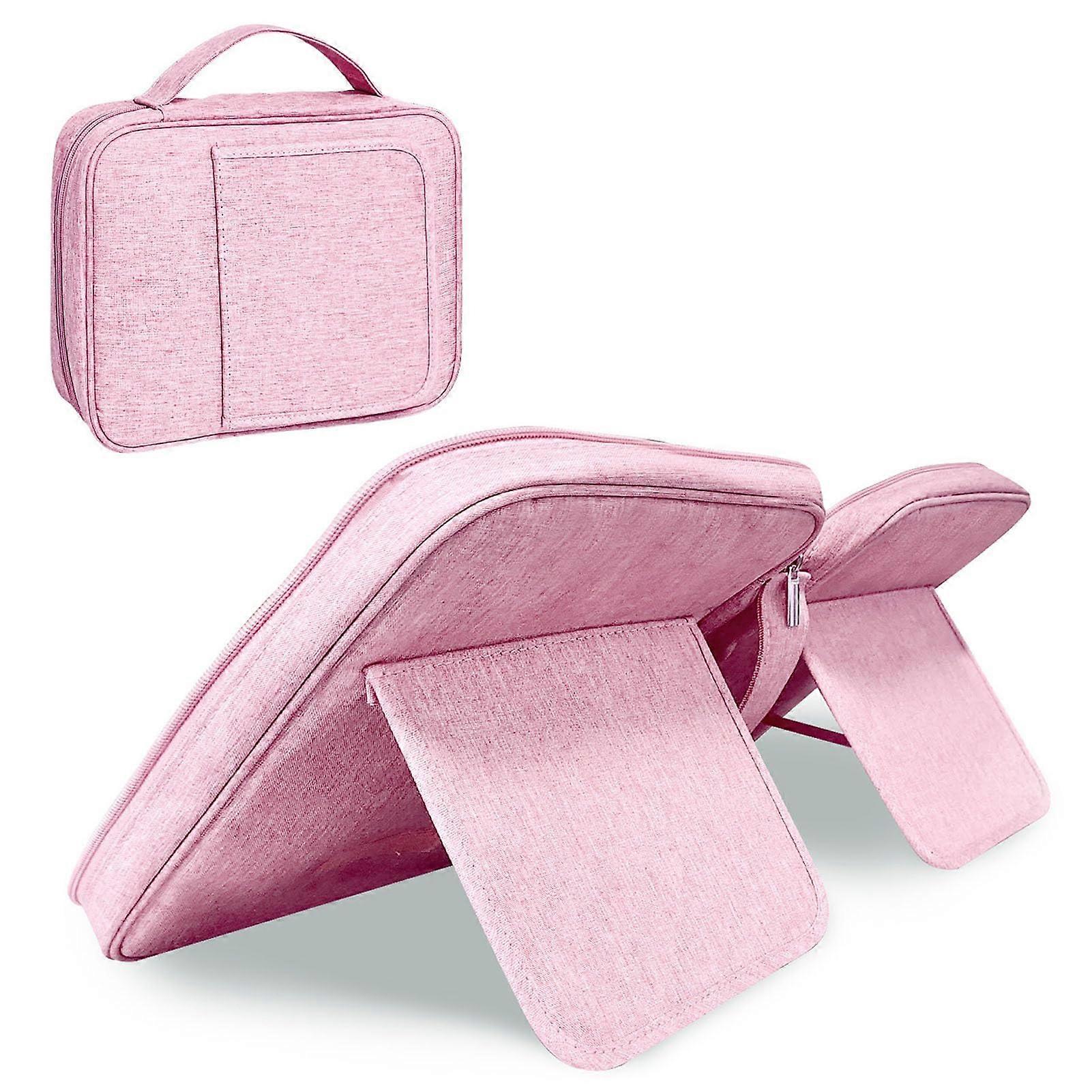 Portable Handheld Book Bag with Reinforced Sewing Handle, Oxford Fabric Storage Case for Electronic Products, Book Reader, Pink